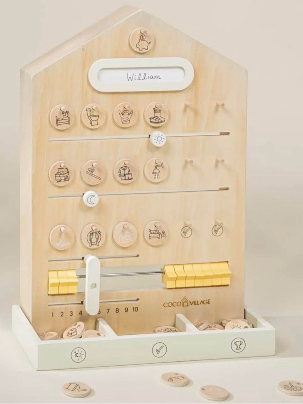 Coco Village Wooden Routine Board